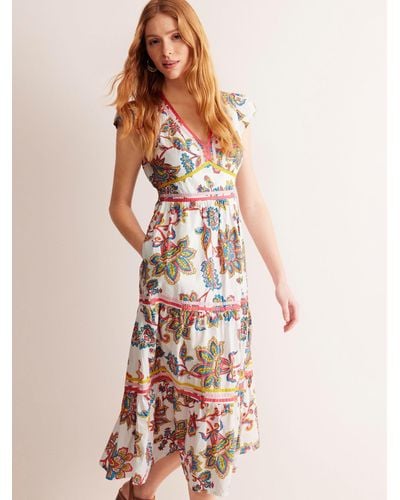 Boden May Cotton Tea Midi Dress - Multicolour
