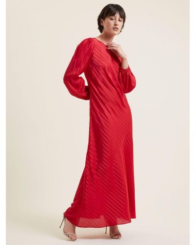 Great Plains Candy Cane Striped Maxi Dress - Red