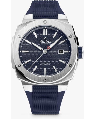 Alpina Al-525n4ae6 Alpiner Extreme Date Automatic Rubber Strap Watch - Blue