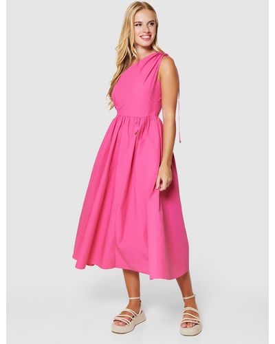 Closet One Shoulder Midi Dress - Pink