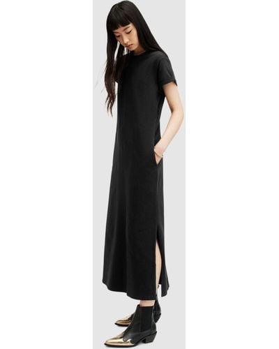 AllSaints Anna Organic Cotton Maxi Dress - Black