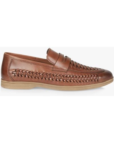 Silver Street London Perth Leather Loafers - Brown