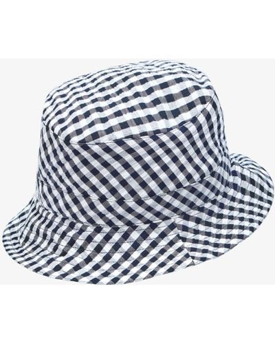 Brora Gingham Bucket Hat - White