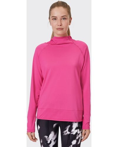 Venice Beach Minka Long Sleeve Hooded Top - Pink