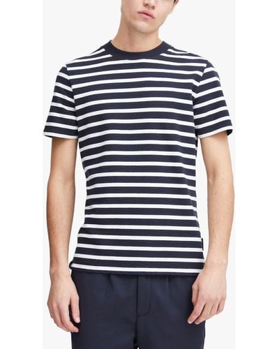 Casual Friday Thor Striped Short Sleeve T-shirt - Blue