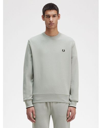 Fred Perry Crew Neck Jumper - Grey
