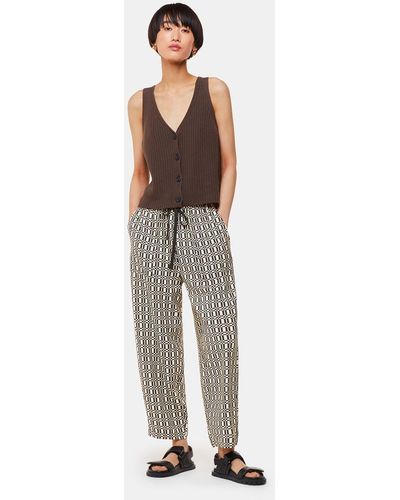 Whistles Link Check Print Trousers - White