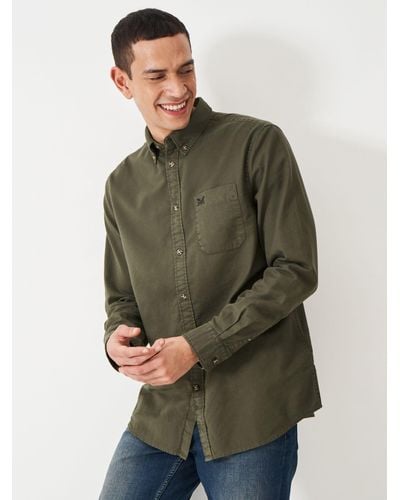 Crew Garment Dyed Oxford Shirt - Green