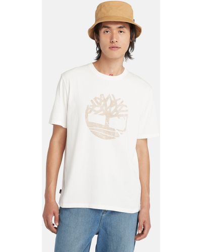 Timberland Dye Logo Organic Cotton T-shirt - White