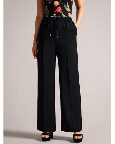 Ted Baker Liliaah Wide Leg Tailored Joggers - Black