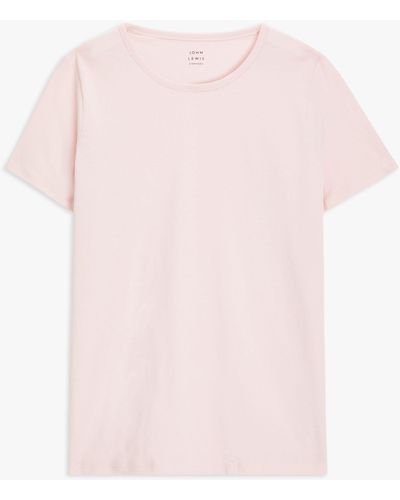 John Lewis Perfect Basic T-shirt - Pink