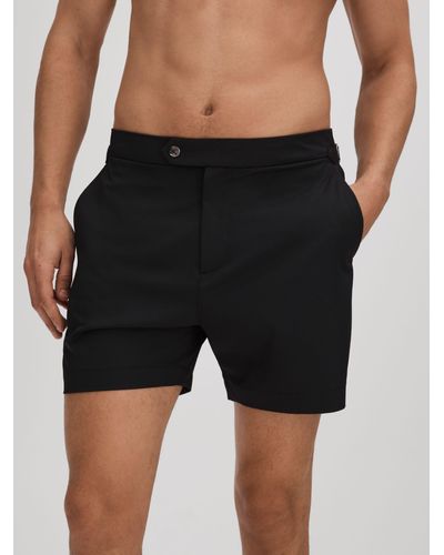 Reiss Sun Plain Swim Shorts - Black