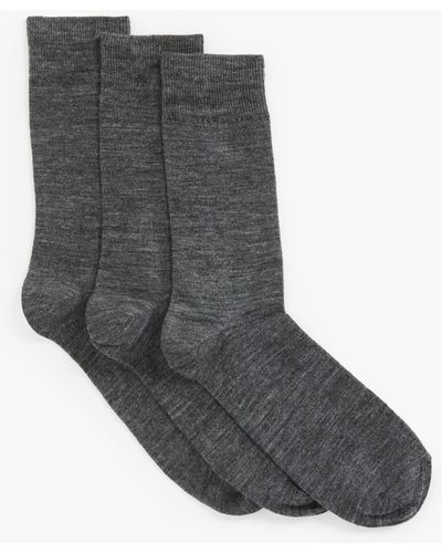 John Lewis Wool Mix Socks - Grey