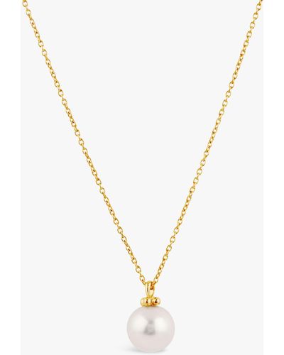 Dinny Hall Freshwater Pearl Pendant Necklace - Metallic