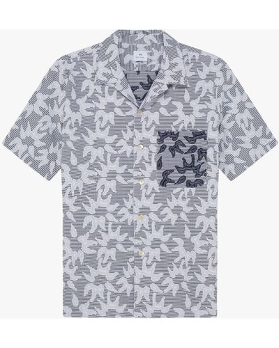Paul Smith Ps Short Sleeve Revere Collar Shirt - Grey