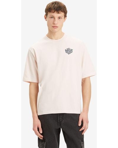 Levi's Graphic Palm Back Print Half Sleeve T-shirt - White