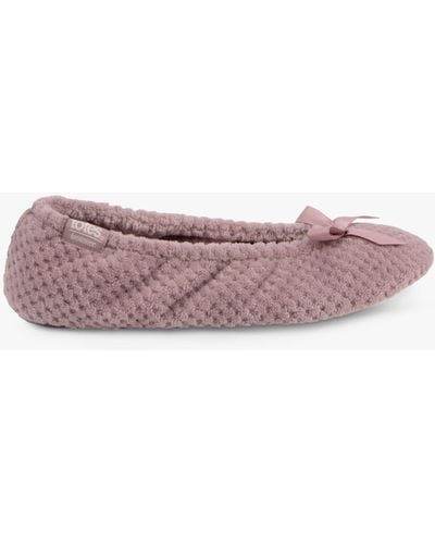 Totes Terry Popcorn Ballet Slippers - Pink