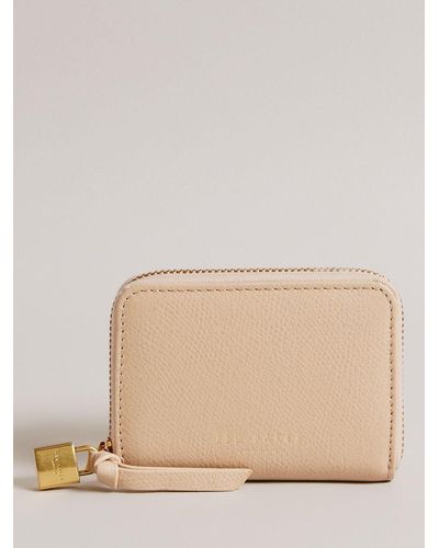 Ted Baker Wesmin Padlock Small Leather Purse - Natural