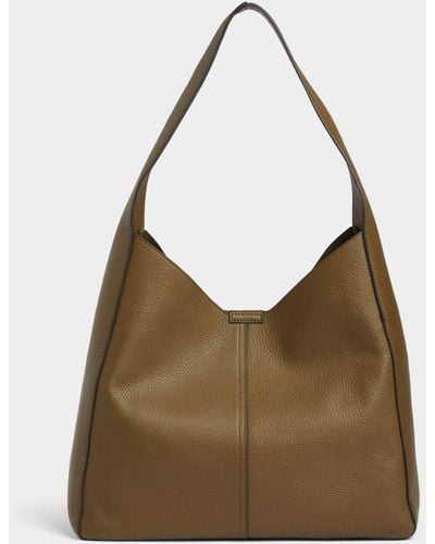 Jigsaw Heckfield Leather Shoulder Bag - Brown