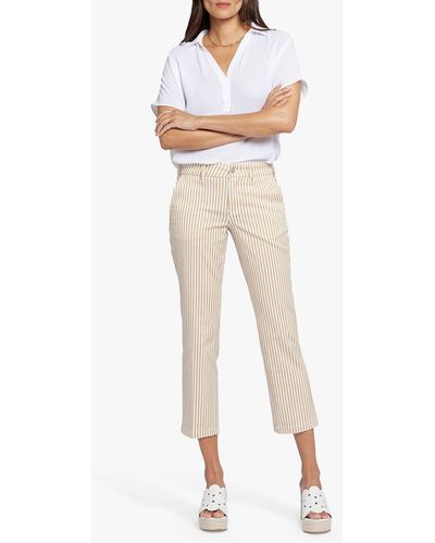 NYDJ Straight Leg Ankle Trousers - White