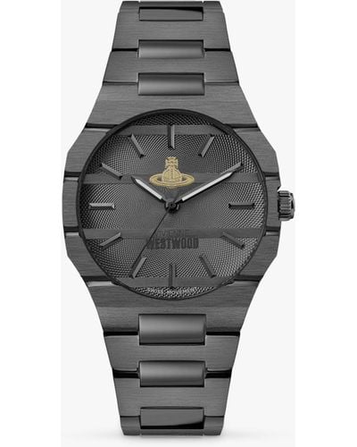 Vivienne Westwood Bank Bracelet Strap Watch - Grey
