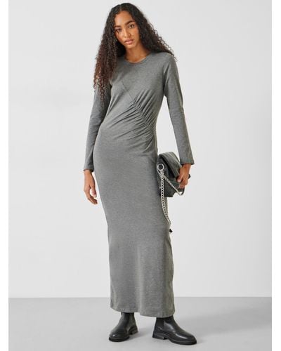 Hush Frankie Gathered Jersey Maxi Dress - Grey