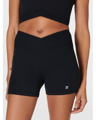 Sweaty Betty Super Soft Ultra-lite Wrap Yoga Shorts - Black