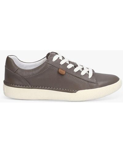 Josef Seibel Claire 01 Low Top Leather Trainers - Grey