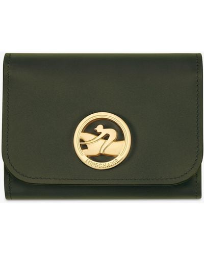 Longchamp Box-trot Leather Wallet - Black