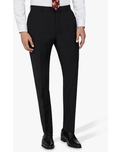 Ted Baker Panama Wool Blend Suit Trousers - Black