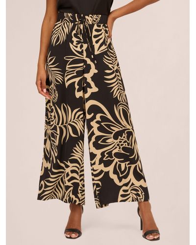 Adrianna Papell Floral Wide Leg Trousers - Multicolour