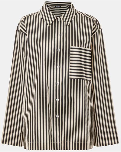 Whistles Cotton Stripe Pyjama Top - Multicolour
