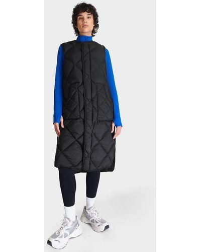 Sweaty Betty Downtown Longline Quilted Vest - Blue