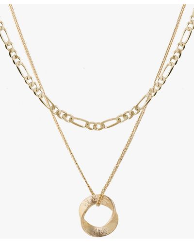 Tutti & Co Cypress Double Layer Pendant Necklace - Metallic