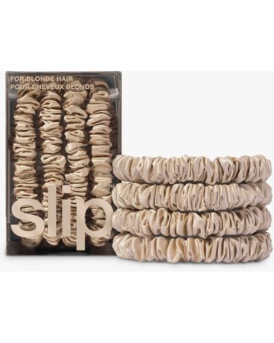 Slip Pure Silk Skinny Scrunchies - Natural