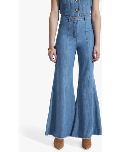 James Lakeland Cotton Flared Jeans - Blue