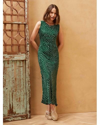 Brora Start Print Maxi Dress - Green