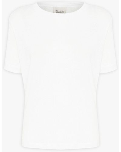 My Essential Wardrobe Lisa Short Sleeve Crew Neck T-shirt - White