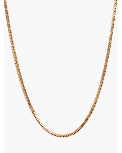 AllSaints Snake Chain Necklace - White