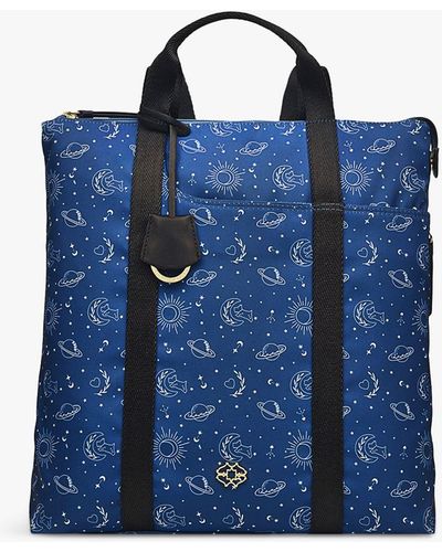Radley Cosmic Dog Medium Zip Top Backpack - Blue