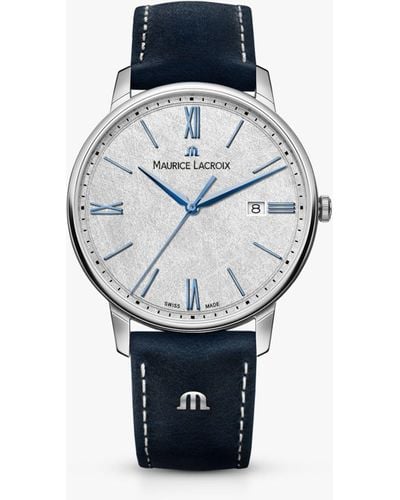 Maurice Lacroix El1118-ss001-114-1 Eliros Date Leather Strap Watch - Multicolour