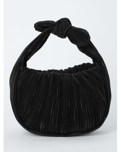 John Lewis Satin Knot Grab Bag - Black