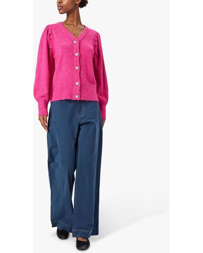 Lolly's Laundry Laura V-neck Cardigan - Pink