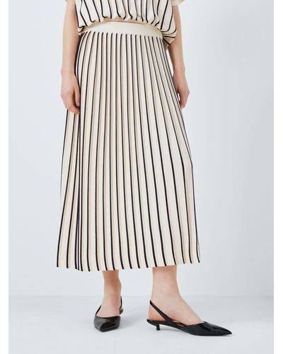 Weekend by Maxmara Finanza Stripe Knitted Midi Skirt - Multicolour
