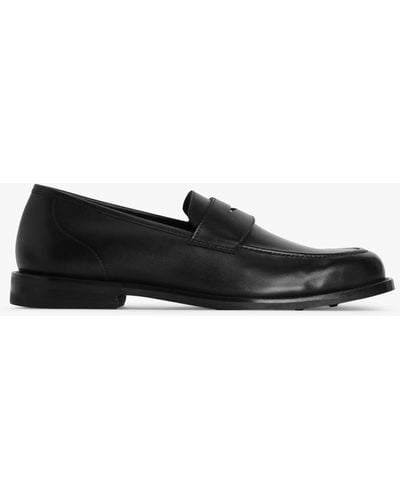 John Lewis Leather Loafers - Black