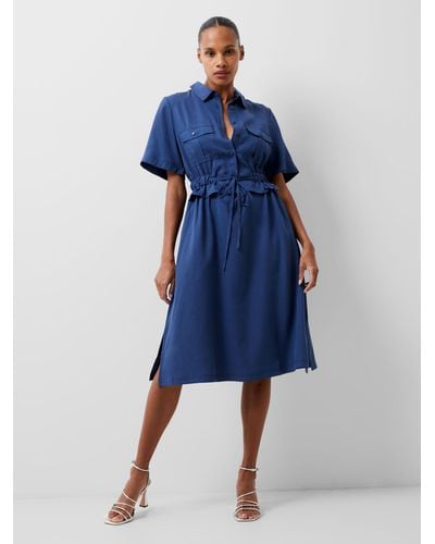 French Connection Arielle Shirt Dress - Blue