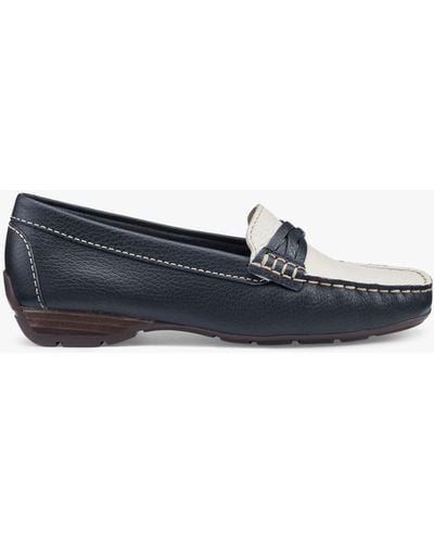 Hotter Marina Driver Style Moccasins - Blue