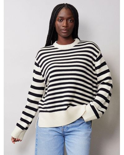 Albaray Relaxed Fit Striped Cotton Jumper - Multicolour