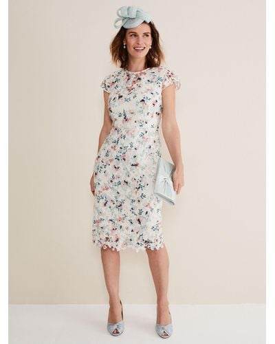 Phase Eight Franky Floral Lace Dress - Natural
