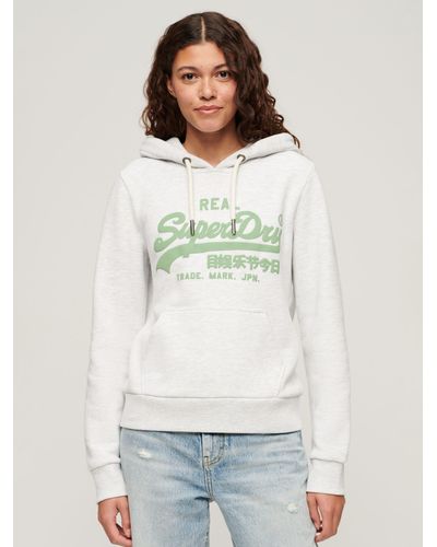 Superdry Neon Graphic Hoodie - Natural